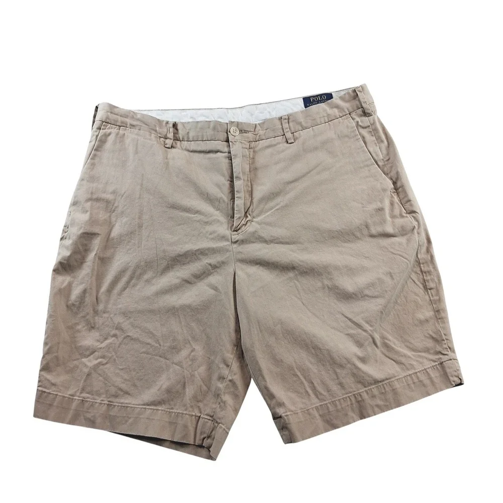 Polo Ralph Lauren Shorts Mens 36 Tan Stretch Classic Fit Chino Khaki Modern Prep